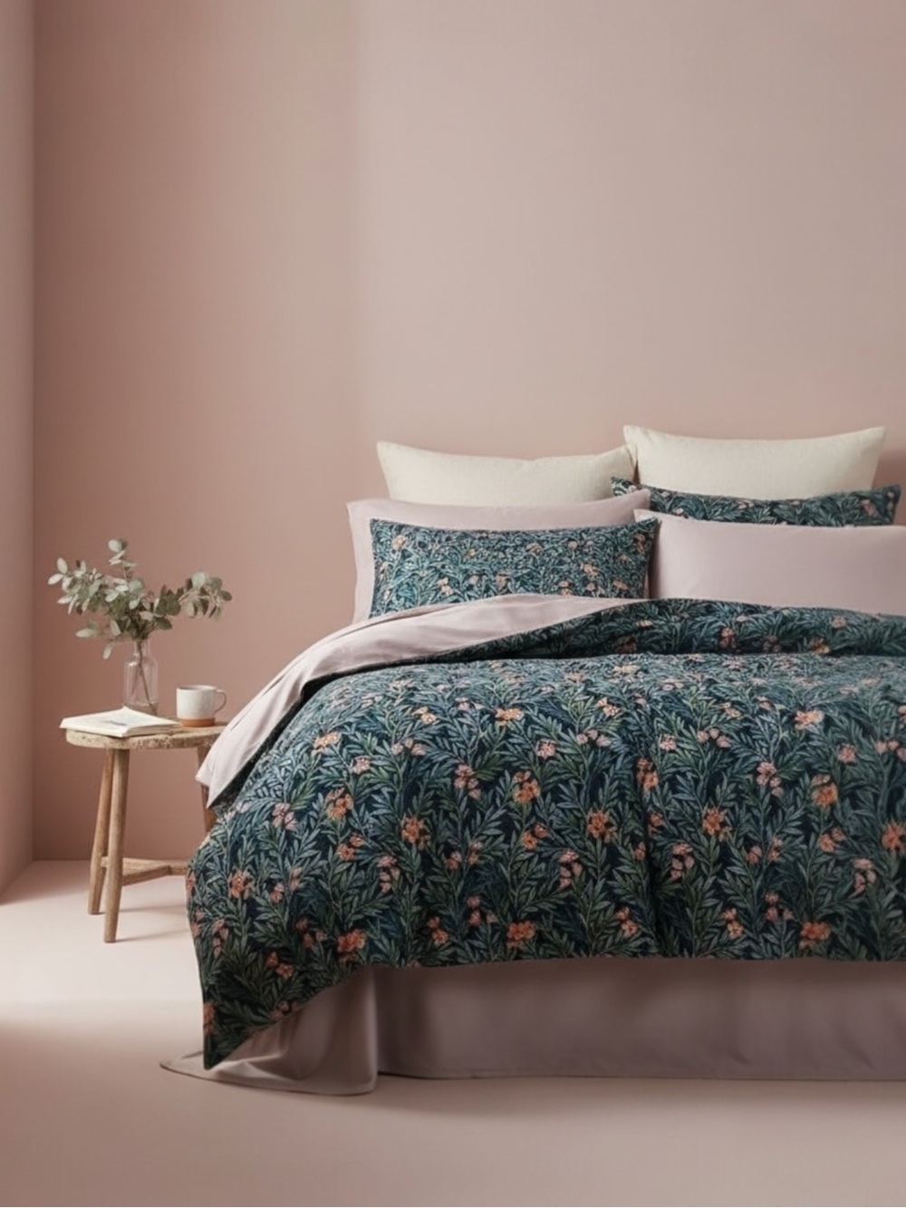 NEW Anthro Blue Paisley Boho King Queen Full Bedding Duvet Floral Sham Case Set